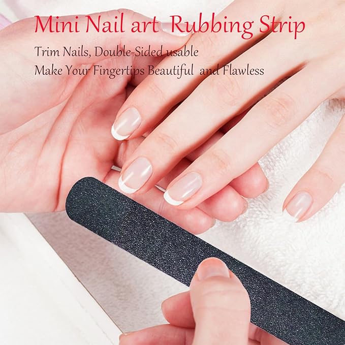 Nail Files Bulk, 15 Pack 7 Inches Disposable 100/180 Grit Double Sided Emery Boards Manicure Pedicure Tools(15)