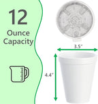 12 OZ Foam Cups for Hot & Cold Drinks. USA-Made 50-Pack - Image 7