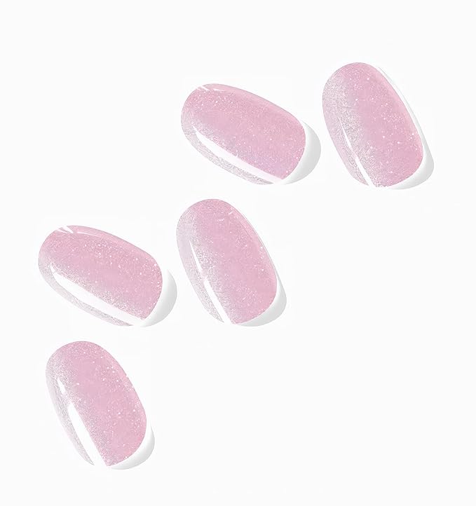 NOVA, Female Founded, Semi Cured Gel Nail Strips (Ever After) - The 10 Minute Manicure. Salon-Quality, Works with Any Nail Lamp, Easy to Apply & Remove - Incl. Nail File & Wooden Stick (Ever After)