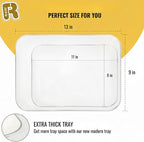 3 Pack Silver Plastic Serving Trays - Image 4