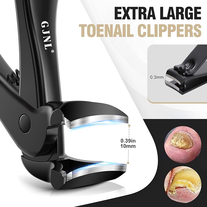 2025 Toenail Clippers for Thick Toenails for Seniors, Upgraded Long Handle Angled Head Toe Nail Clippers for Men with Wide Opening, Sharp Heavy Duty Large Nail Cutter Stocking Stuffers Gifts for Men