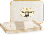 3 Pack Gold Glitter Plastic Serving Trays by R-KAY
