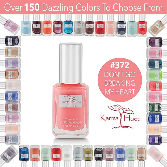 Karma Naturals Nail Polish – Non-Toxic, Vegan & Cruelty-Free (Don't Go Breaking My Heart, 0.43 fl oz)