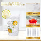 Vplus 150 Pack 12 OZ Clear Disposable Plastic Drinking Cups - Image 2