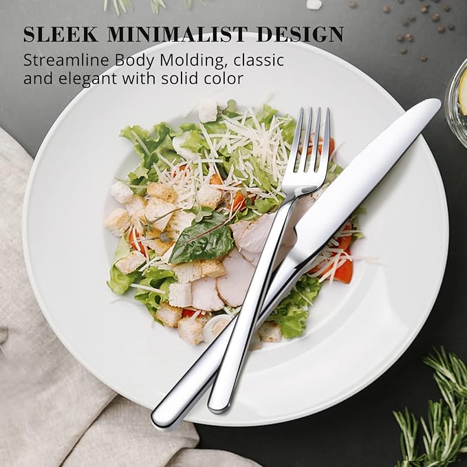 30 Pieces Silverware Set, Flatware Cutlery Set - Image 4