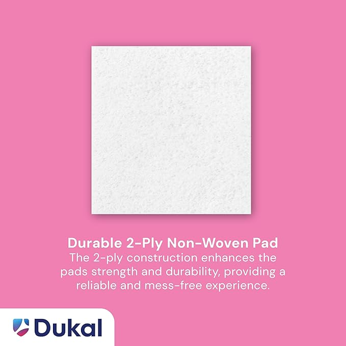 Dukal Nail Polish Remover Pads. Pack of 100 Acetone Free Remover Wipes. 2-ply Saturated Pads. Cleansing Pads. Nail Wipes. Nail Gel Remover Pads. Individually Packaged, 862