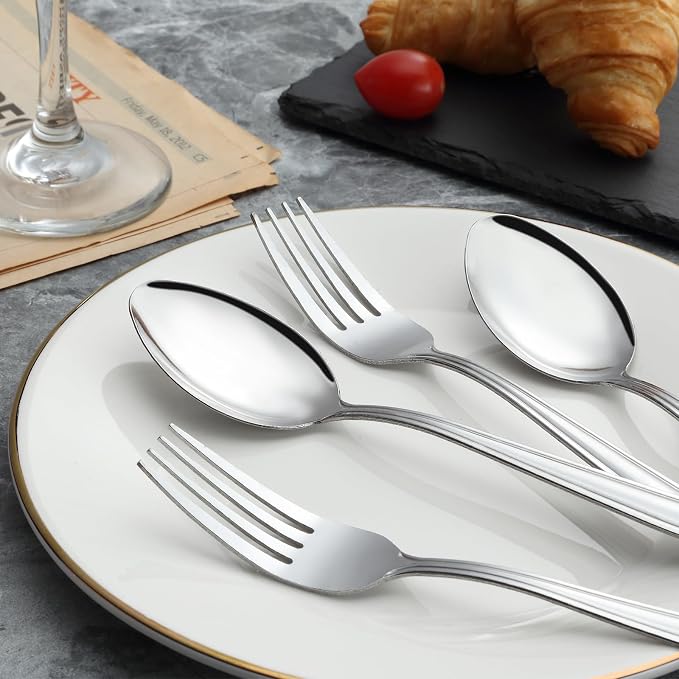 Unokit Forks and Spoons Silverware Set - Image 3