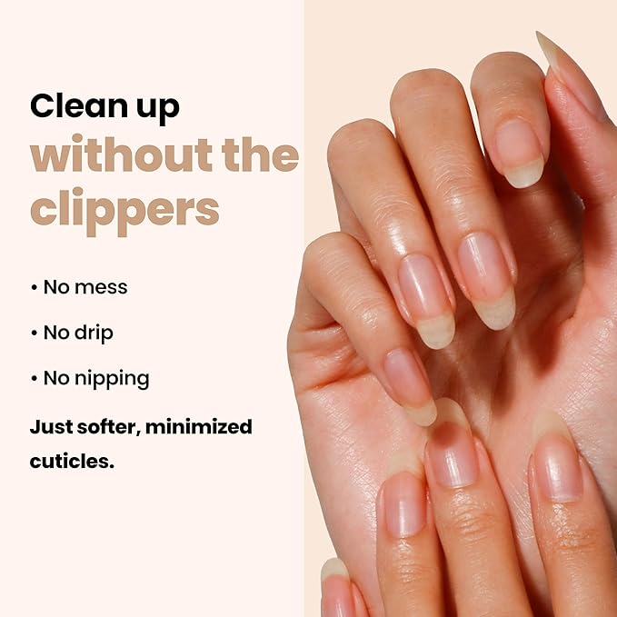 LONDONTOWN Fresh Glow Cuticle Remover - Instant Cuticle Remover Liquid - No Tool or Cutting Moisturizing Softening Nail Care for Dry, Damaged Cuticles, .40fl oz