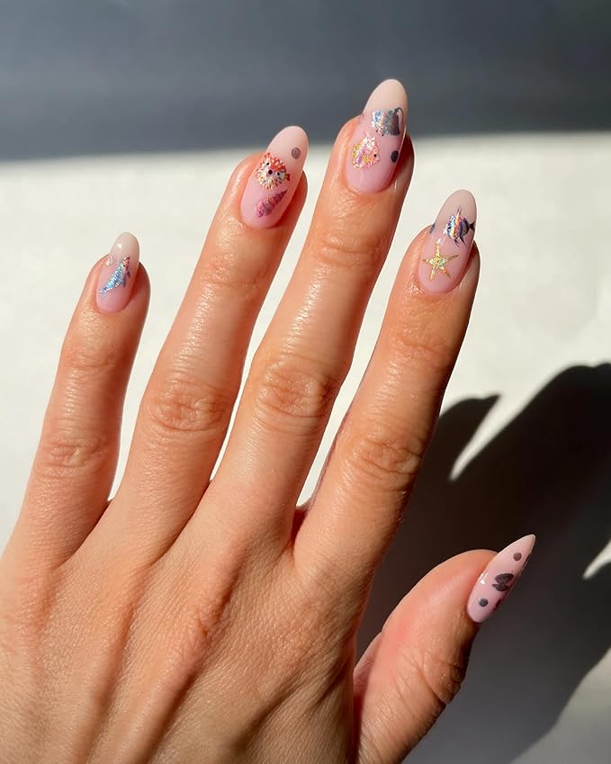 Deco Beauty Angelfish Nail Stickers - Lightweight & Easy-to-Apply Nail Art with Trendy Designs - Durable & Long-Lasting Nail Stickers for Women, Ideal for DIY Manicures & Salon-Quality Nails