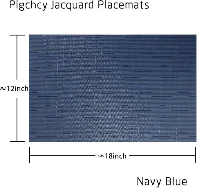 PIGCHCY Placemats Set of 8 Washable Durable Place Mats Vinyl Heat Resistant - Image 2