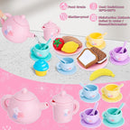 PRE-WORLD Silicone Tea Party Set, Kitchen Role Play Toy - Image 4