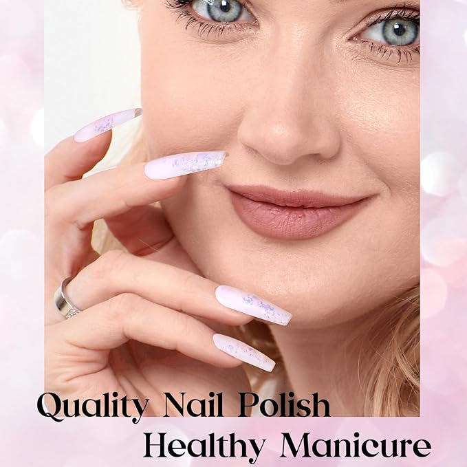 MIZHSE Nail Polish: 15Ml Mermaid Pearl Nail Polish Pink Aurora Sequins Effect Nail Polish, Fingernail and Toenail Polish Glossy Long Lasting Nail Polish Trendy DIY at Home Nail Gift Spree