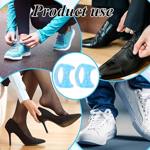 Gel Toe Separator, Pinky Toe Spacers, Little Toe Cushions Straightener Bunion Corrector for Preventing Rubbing & Relieving Pressure, Pain Relief from Overlapping Toes (Clear Blue-10pcs)