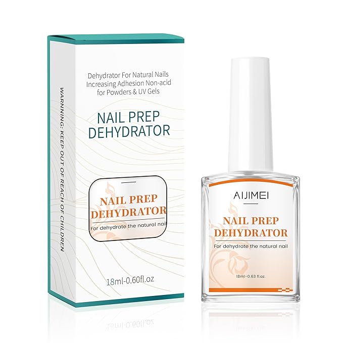 AIJIMEI Nail Dehydrator Professional Acid Free Natural Prep Dehydrate Acrylic Supplies Nail Prep Dehydrator For Acrylic And Gel Polish (18ml/0.63fl.oz)