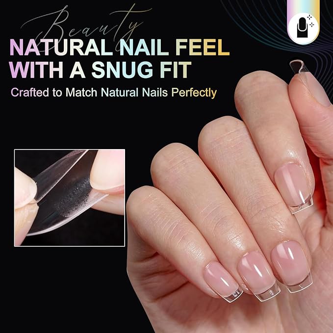 Short Coffin Nail Tips 240Pcs Short Coffin Press on Nails Half Matte Pre-shape Gel Nail Tips for Full Cover Acrylic False Nails Extension Home DIY Salon 12 Sizes Gelly Tips Fake Nails Tips