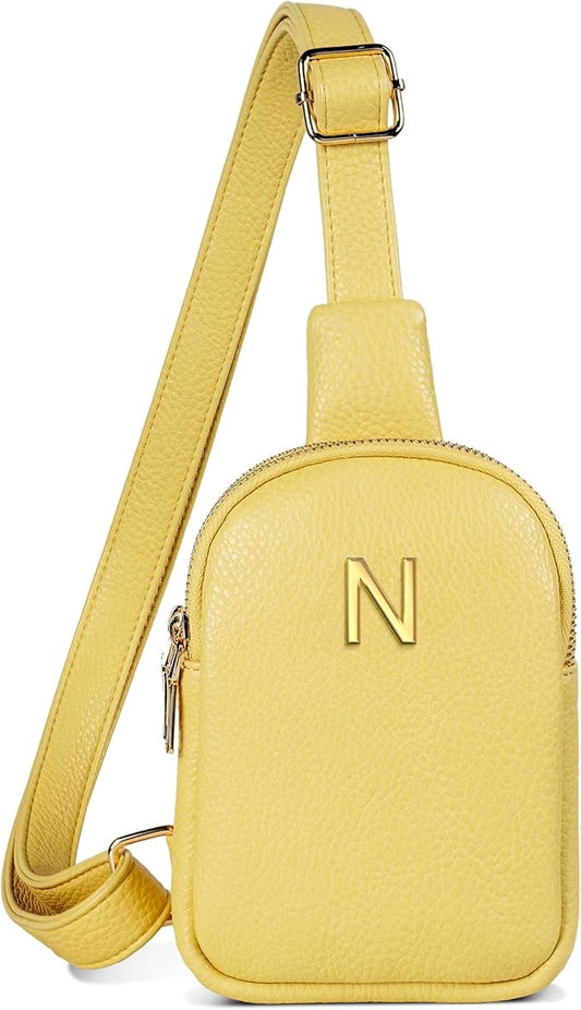 Gifts for 6 7 8 9 10 11 12 13 14 15 16 Year Old Girls, Initial Cross Body Fanny Pack, Cute Sling Purse for Teens, Travel Crossbody Bags for Daughter Granddaughter, Tween Girls Trendy Stuff