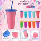 Honeydak 30 Pack Tumbler with Straw and Lid Bulk Cups - Image 3