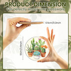 10pcs Coasters for Drinks Funny Cactus Absorbent Coasters Set Round Tabletop - Image 2