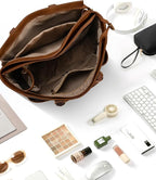 Laptop Tote Bag for Women, Leather Work Tote - Image 3