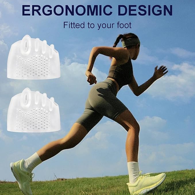 Hyggear Toe Bunion Corrector for Women Nighttime, Silicone Toe Separators, Breathable and Soft, Prevent Friction, Relieve Pressure Manicure(4 sets) (A)