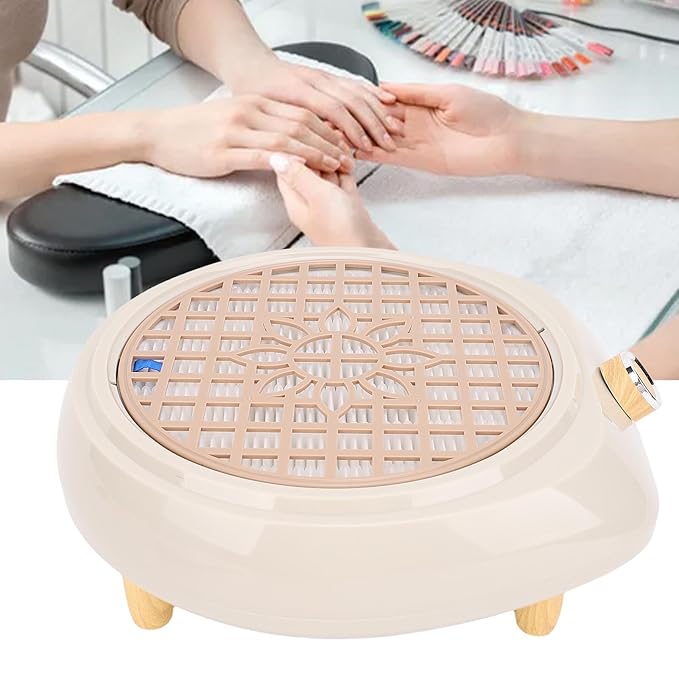 Nail Dust Collector, 5000 RPM Supplies Stuff with Reusable Filter for Acrylic Polishing,Salon and Home (US Plug)