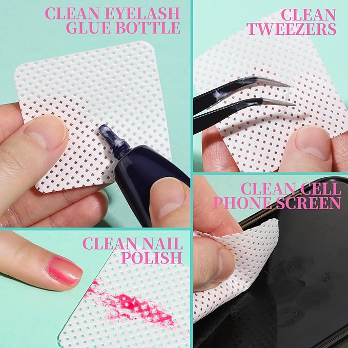 FANDAMEI 740 PCS Lint Free Nail Wipes, Nail Wipes for Gel Nails Lint Free, Nail Supplies, White