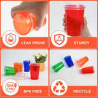 EcoDispose 20 Pack 12oz Kids Cups, Plastic Spill Proof Party Cups - Image 3