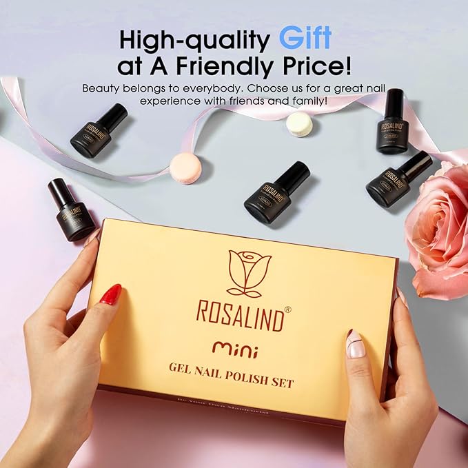 ROSALIND Blue Gel Nail Polish Set, 12 Colors Blue Shades Gel Polish Soak Off Aquarius Winter Gel Polish Set for Nail Art Gift