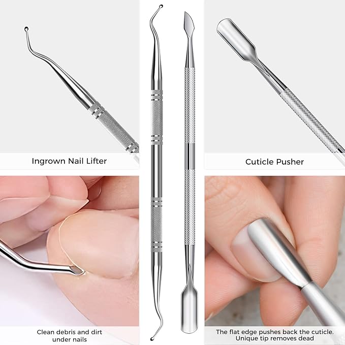 Toenail Clippers for Seniors Thick Toenails, Stocking Stuffers for Men 2025 Heavy Duty Large Toe Nail Clippers, Slanted Curved Blade Ingrown Toenail Clippers