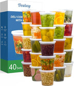 Dealusy 40 Set 24 oz Deli Containers by Dealusy