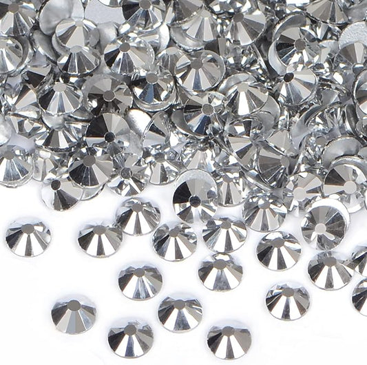 2880PCS Art Nail Rhinestones Non Hotfix Glue Fix Round Crystals Glass Flatback for DIY Jewelry Making with one Picking Pen (ss5 2880pcs, Labrdor)