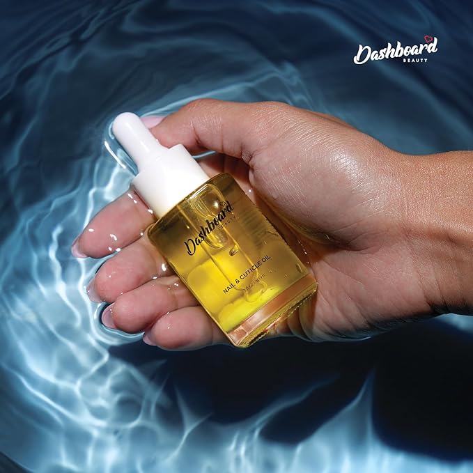 Dashboard Beauty Cuticle Nail Oil - Advanced Nail Moisturizer & Premium Nail Strengthener with Jojoba, Vitamin E - Repairs Damaged Nails, Nourishes, Enhances Growth - Salon-Grade, Deep Hydration, 1 oz