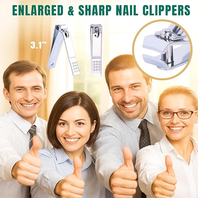 Mimi Gifts - Manicure Set – 7-Piece Stainless Steel Nail Clipper Kit for Women – Sunflower Leopard Design Travel Nail Care Gift for Mimi, Grandma – Mother’s Day Appreciation Gift