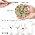6 Pcs Strawberry Ladybug Leather Coasters - Image 8
