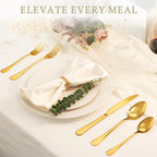 Astercook Silverware Set 48-Piece Gold Flatware Set - Image 2
