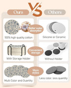 Absorbent Cup Coasters Set of 6 - Image 3