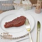 72 Pcs Party Plates Dinner Plate, 10 Inch White Plastic Plate Disposable | - Image 3