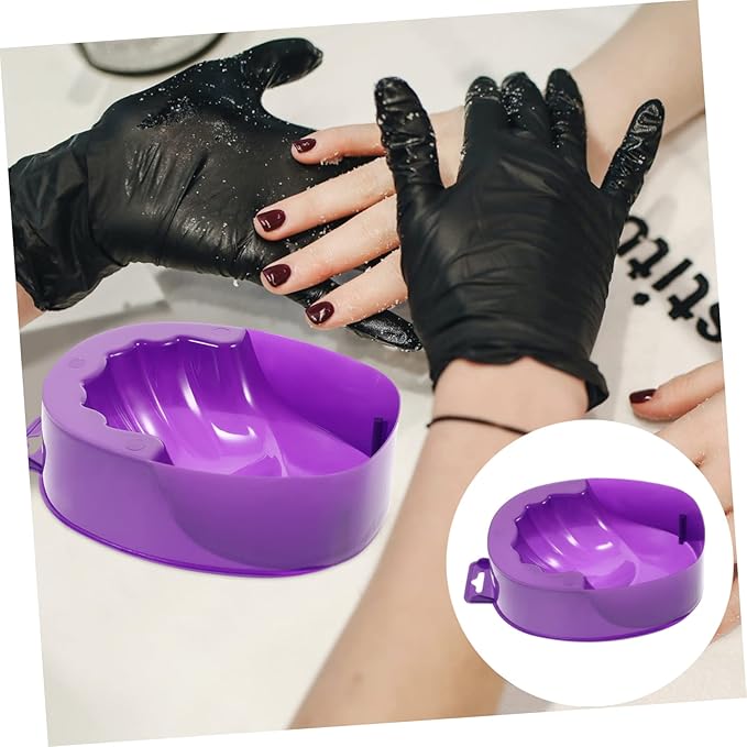 Nail Art Bowl Manicure Soaking Bowls Bubble Hand Soaking Bowl Rectangular Nail Care Bowl Plastic Material Easy to Use