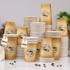 Clawsoff 300 Pack 12oz Disposable Paper Coffee Cups Retro Design | Disposable - Image 3