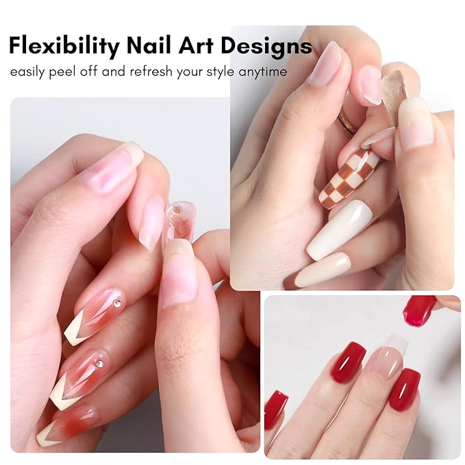 Makartt 15ml No Wipe Gel Top Coat and Peel Off Base Coat Set - 2Pcs Shine Finish Long Lasting No Filing Soak Off Clear Top Base Gel, UV LED Nail Lamp Required, for Women Nail Art DIY