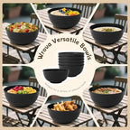 Wheat Straw Bowls 60oz, Large Salad Bowl Unbreakable Ramen Bowls Set of 6 - Image 5