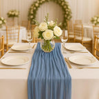 12 Pack Dusty Blue Cheesecloth Table Runner – 10FT Gauze Boho Table Runners - Image 5
