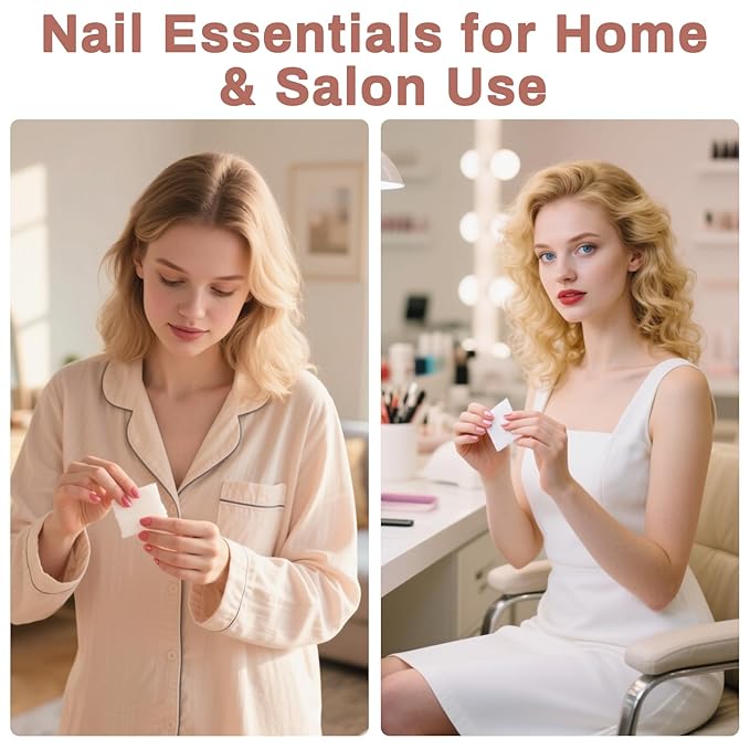 1000 Gel Nail Polish Remover Pads - MAQIHAN Nail Cotton Acetone Fingernail Polish Remover Wipes Prep Pad Essentials For Nail Techs Professional Supplies Acrylic Gel Removal