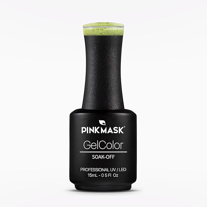 PINK MASK Gel Color Nail Polish Henri - Glow In The Dark Col. 15ml / o.5 oz - UV/LED Gel Polish, Non Wipe, Long Lasting, Soak Off Formula