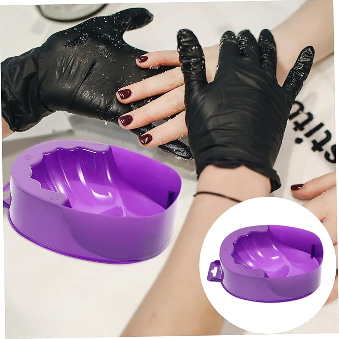 Purple Nail Soaking Bowl Manicure Tools Nail Care Bowl 1pc for Hand Soak and Cuticle Care
