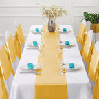 Horbaunal 24 Pack Yellow Gold Satin Table Runner 12 x 108 Inch | Smooth Table - Image 2