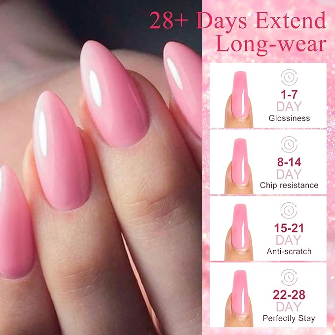 MEET ACROSS Poly Nail Gel 10Pcs Nail Extension Gel Set and Nail Extension Starter Kit for Beginners Nail Art DIY Home Gifts for Women (SET-4, 10pcs)