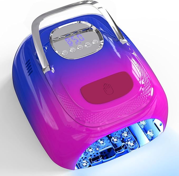 LIMEGIRL Cordless Nail Lamp, 72W Powerful UV LED Nail Dryer with Replaceable Lamp Beads & Battery, UV Light for Gel Polish, Rechargeable & Portable for Professional Nail Salon Use (Color, One Battery)