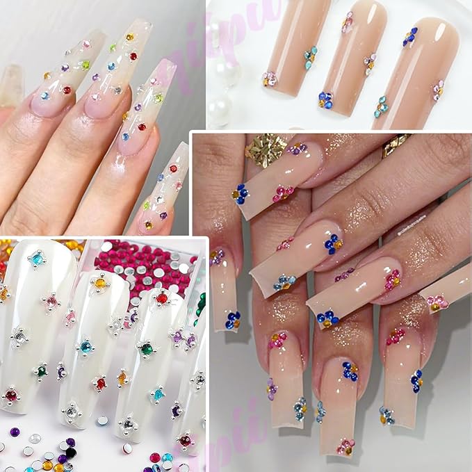 12 Colors 2mm Small Jelly Resin Rhinestones Rainbow Colorful Flatback Tiny Stones Gems Diamonds Crystals Charms for Nails Eyes Face Makeup Crafting Tumblers Bottles Crafts Shoes Clothes Phones