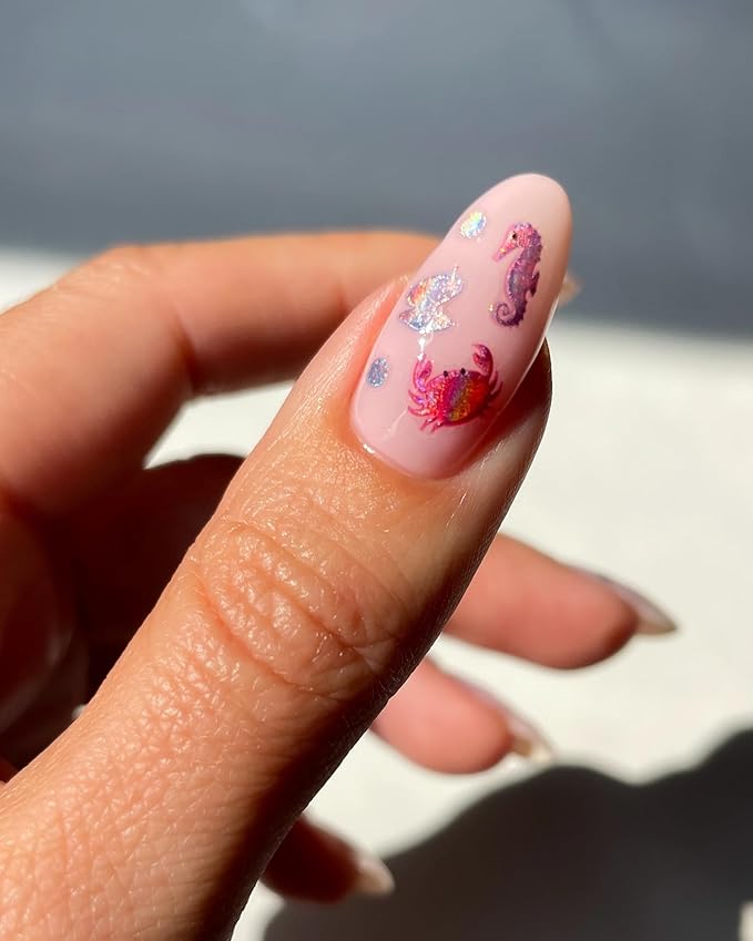 Deco Beauty Angelfish Nail Stickers - Lightweight & Easy-to-Apply Nail Art with Trendy Designs - Durable & Long-Lasting Nail Stickers for Women, Ideal for DIY Manicures & Salon-Quality Nails